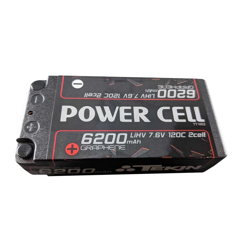 7.6V 6200mAh 2S 120C Shorty HC LiHV Battery: 5mm High Power Bullet