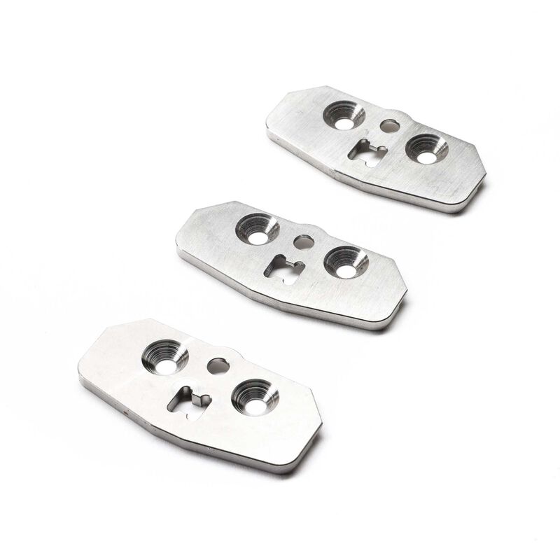 Skid Plate Set, Adj Chassis, Aluminum: 8XT