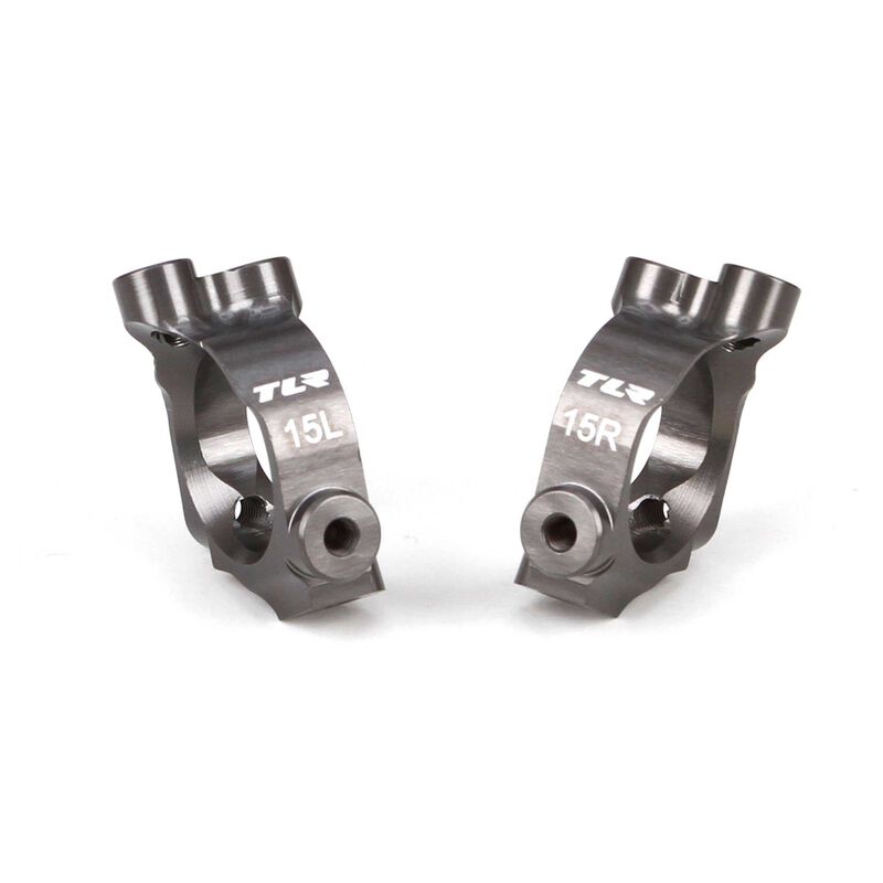 Castor Block Set, 15 degrees, Aluminum: 22-4