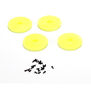 Wheel Disk, FL Yellow with Screws (4): 22SCT, 2.0