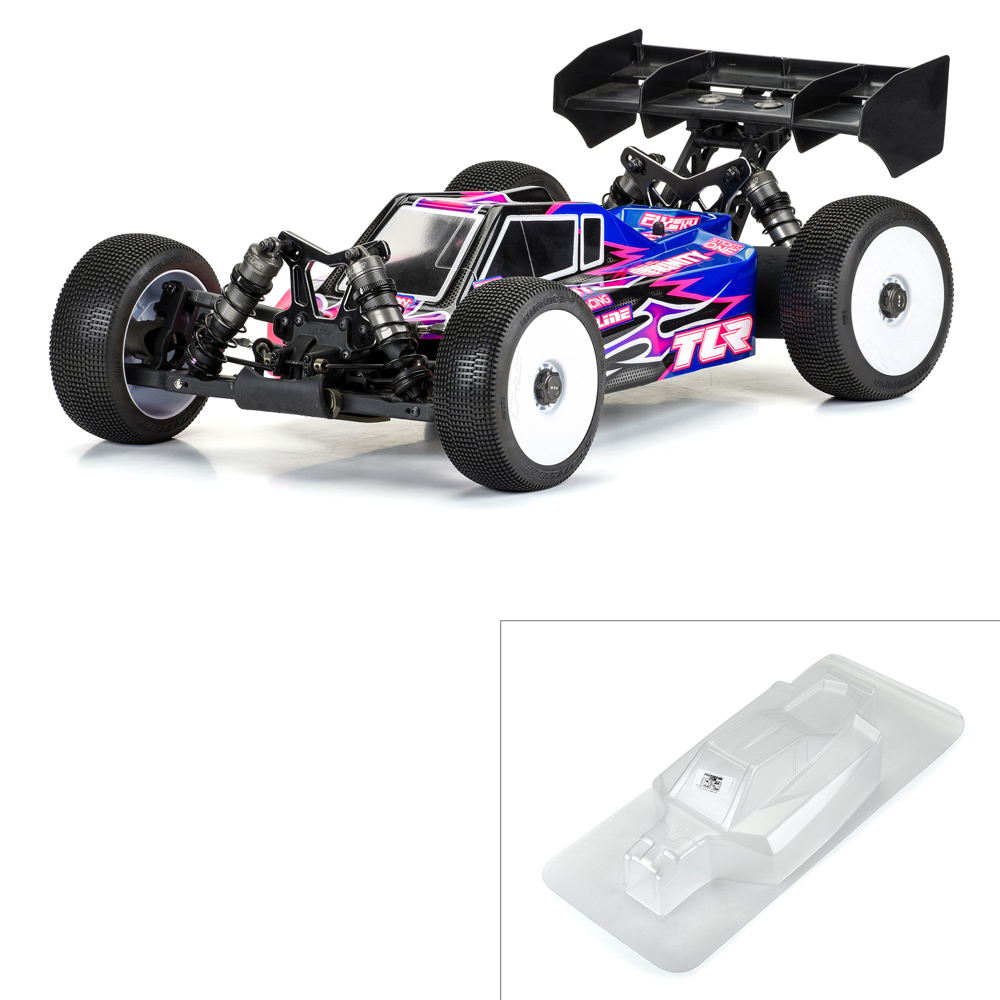 1/8 Sector Clear Body: TLR 8ight-X/E 2.0 | Team Losi Racing