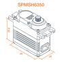 H6350 Standard Digital HV Brushless Ultra Torque High Speed Heli Cyclic Servo