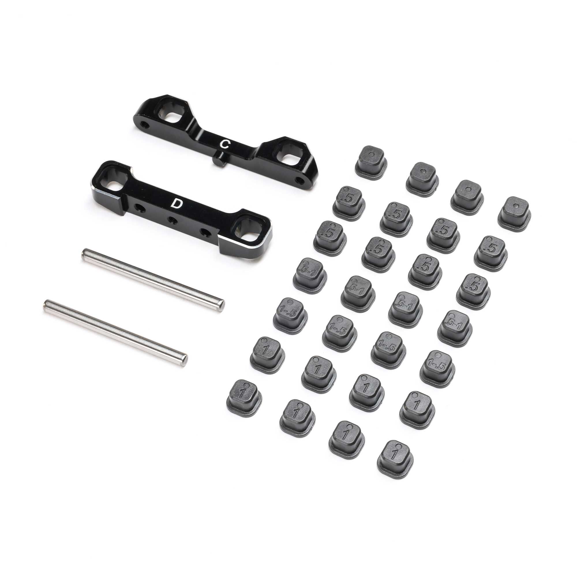 Adjustable Pivot Set C & D, Black: 22S Sprint | Team Losi Racing