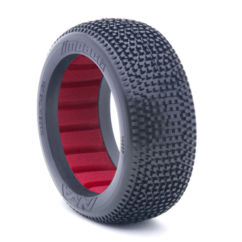 1/8 Impact Super Soft Tires, Red Inserts (2): Buggy