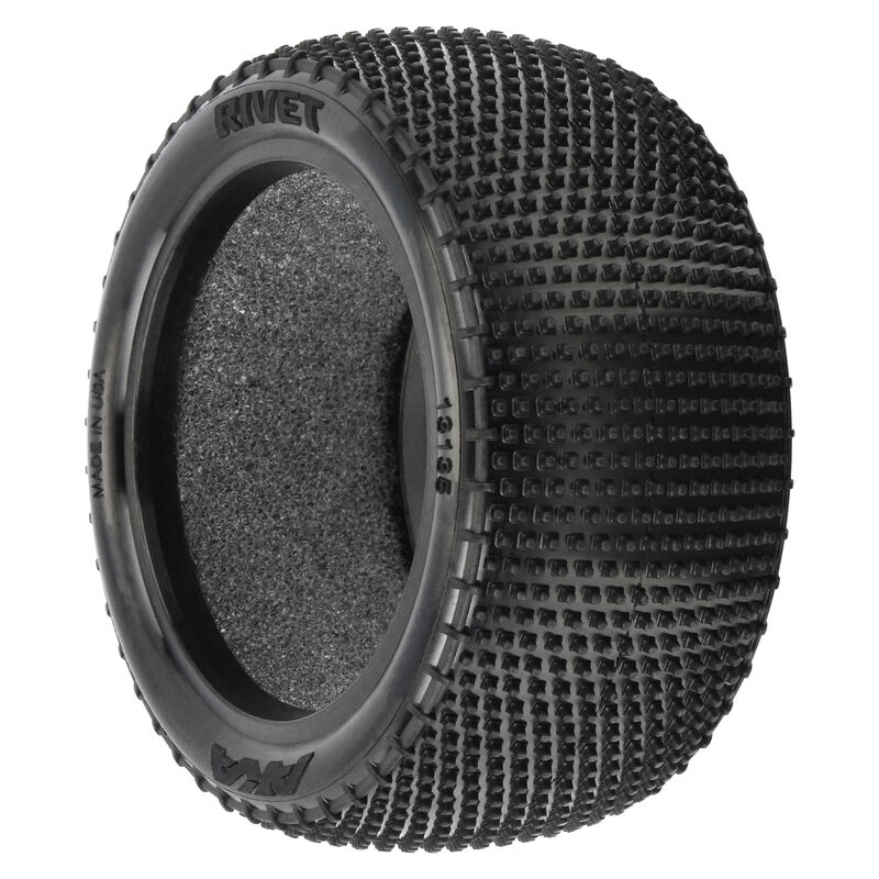 1/10 Rivet Medium Carpet Rear 2.2" Off-Road Buggy Tires (2)