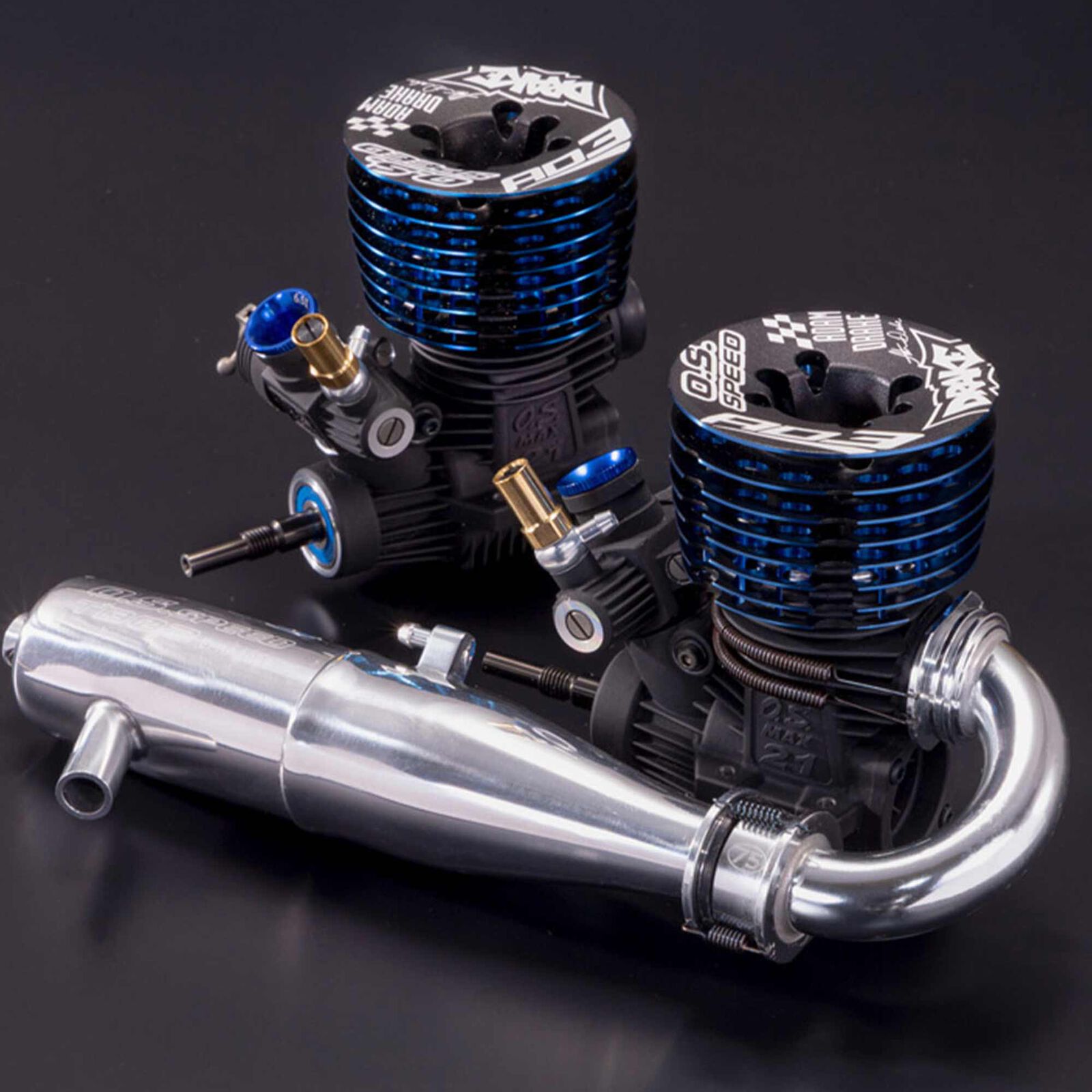 O.S. Speed B21 Adam Drake Edition 3, 1/8 Buggy Engine & Pipe Combo  