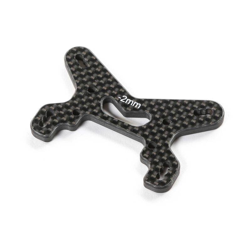 Carbon Front Shock Tower, -2mm: 22X-4 2.0