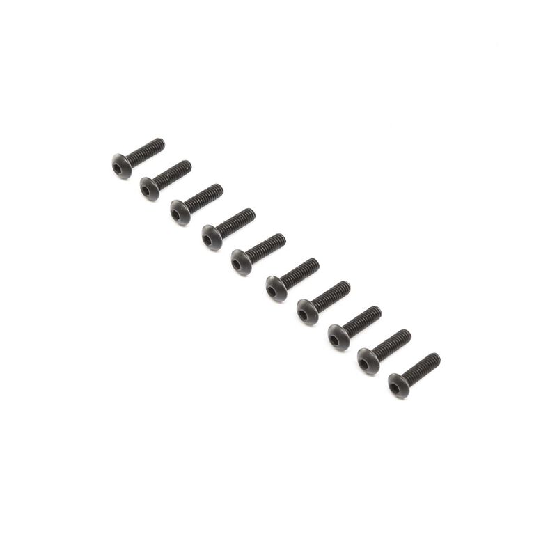 Button Head Screws, Steel, Black Oxide, M4 x 14mm (10)