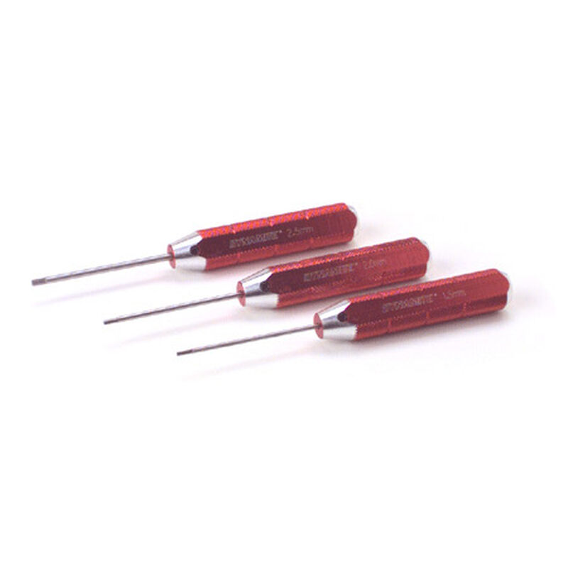 Machined Hex Driver Metric Set, Red