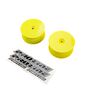 1/10 Velocity 4WD Front 2.2" 12mm Buggy Wheels (2) Yellow: 22X-4, XB4