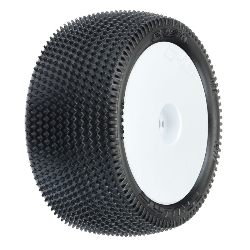 Prism 2.0 2.2" Z4 Mounted White Wheels (2): 1/10 Buggy Rear