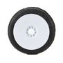 1/8 Gridiron II SLW Off-Road Tires Racer Bundle, White Wheels: Buggy