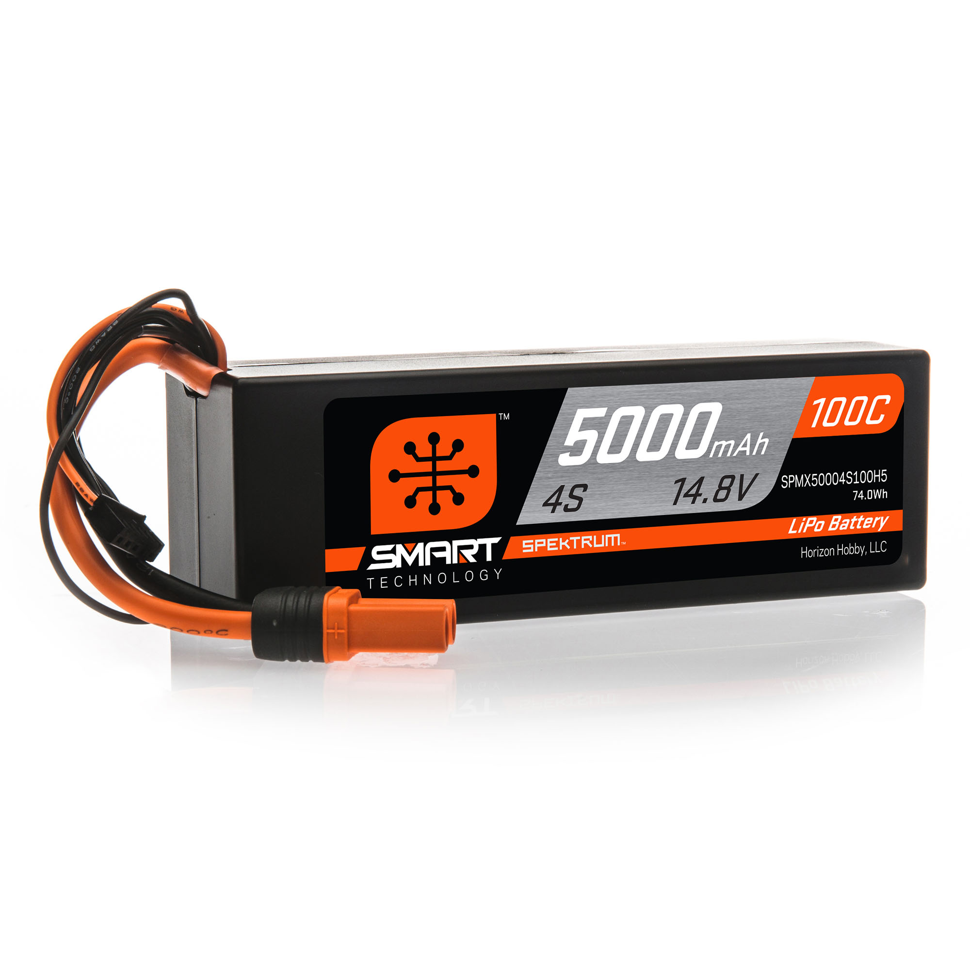 14.8V 5000mAh 4S 100C Smart Hardcase LiPo Battery: IC5 | Team Losi